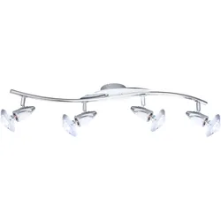 Globo, Deckenleuchte, Strahler LORD, Chrom weiss, Chromring, 5438-4 (E14)