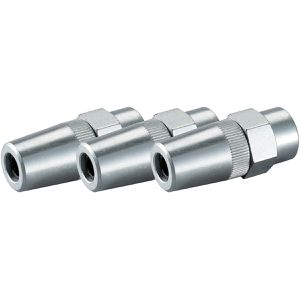 Makita Fettpressenmundstück 191W60-2, gerade, 3 Backen, verzinkt, Gewinde 1/8 Zoll NPT, 3 Stück