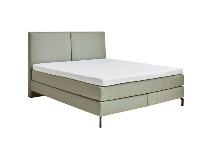 Dieter Knoll Boxspringbett, Mintgrün, H3 + H4, Höhe ca. 20 cm, 180x200 cm, gepolstertes Kopfteil, in verschiedenen Größen erhältlich, Matratzenauswahl, Härtegradauswahl, Schlafzimmer, Betten, Doppelbetten