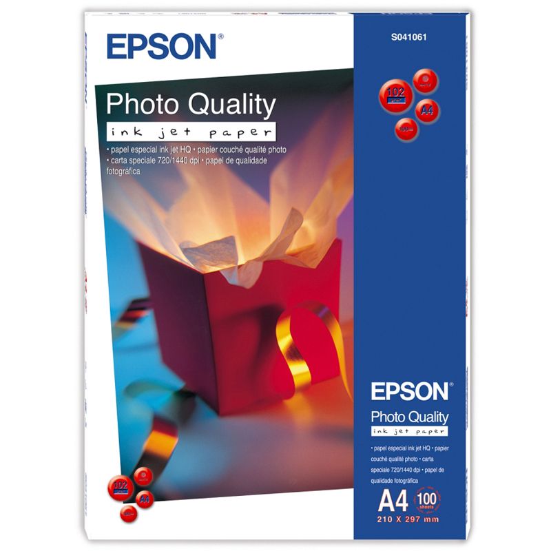 Epson S041061 Photo Quality Inkjetpapier 29.7x21 cm (100 Blatt)