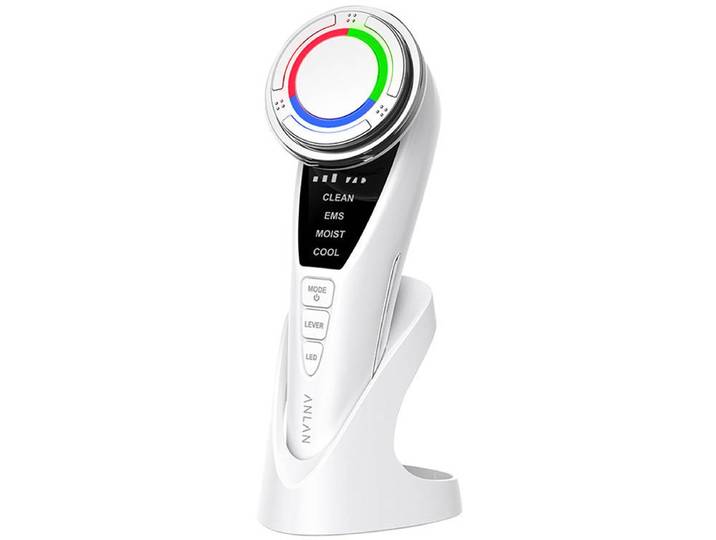 Anlan Gezichtsmassageapparaat Met Lichttherapie Ultrasone Huidverzorging