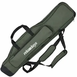 Relaxdays Große Angeltasche Rutentasche 5 Fächer Weiß,Dunkelgrün,Schwarz