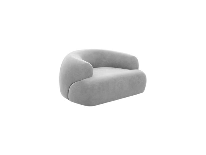 Design Loungesessel „Astoria“ mit Samtbezug Samtbezug Hellgrau BLOOMINGLOFT Collection