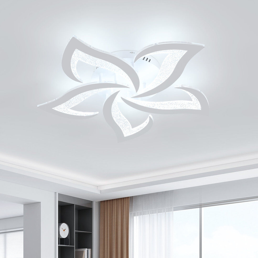Metro LED Flush Mount White 8cm H X 60cm W X 60cm D