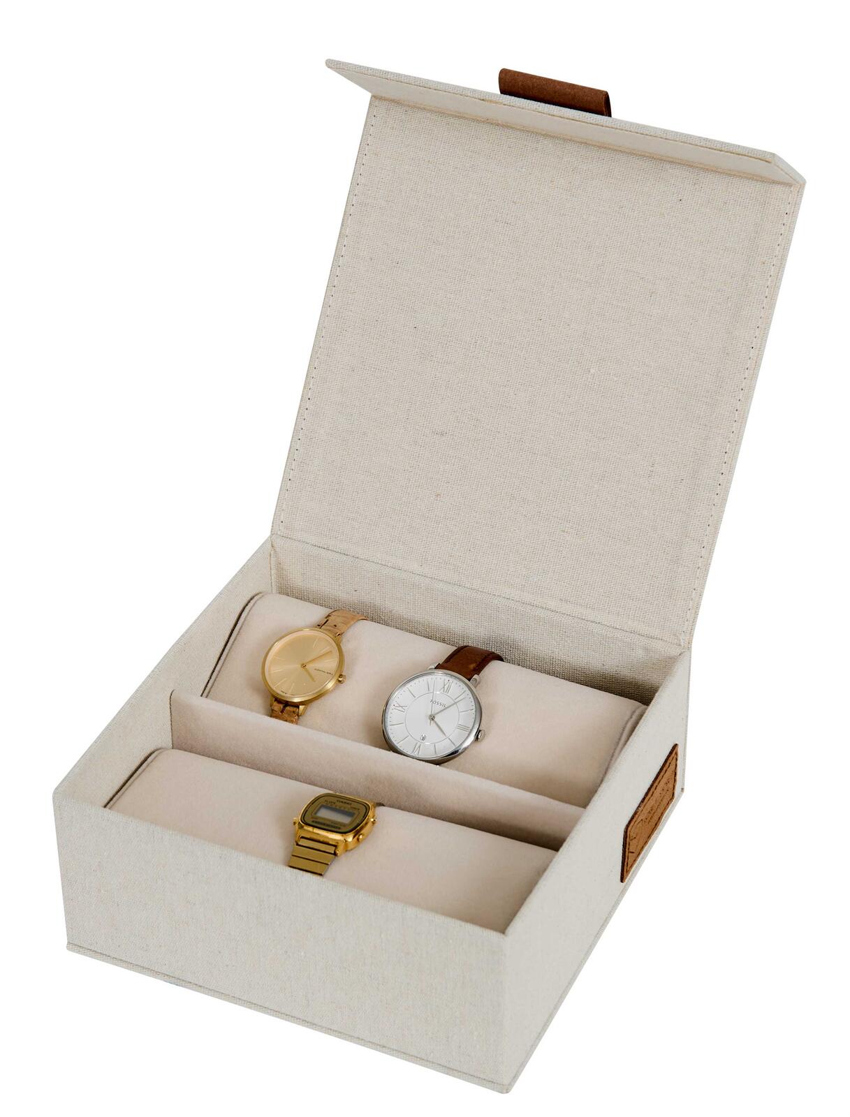 LOVE !T STORE !T Uhrenbox Premium 16,5 x 16,5 x 7 cm, beige 551433OS