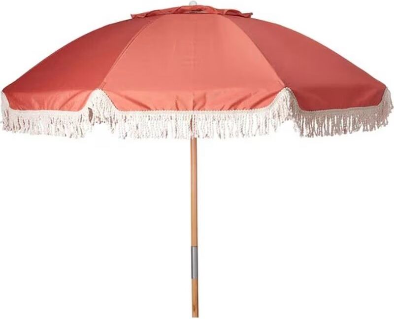 Sombrilla De Playa Y Jardín Probeach Con Flecos Rojo Talla Única Unisex