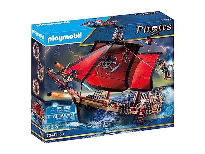 PLAYMOBIL Pirates 70411 Totenkopf-Kampfschiff, Ab 5 Jahren [Exklusiv bei Amazon]