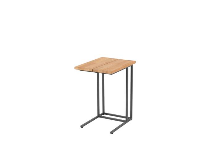 4Seasons Solido Beistelltisch teak, Gestell Edelstahl anthrazit