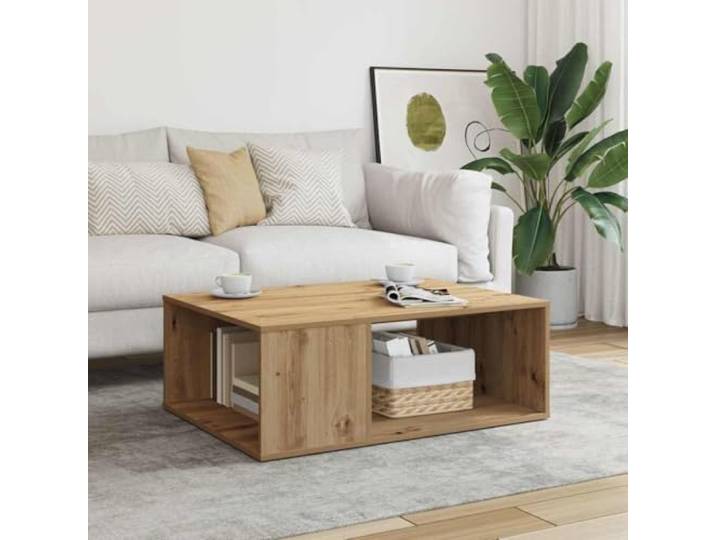 HEFZGDB Couchtisch Artisan-Eiche 90x67x33 cm Holzwerkstoff mit reichlich Stauraum, stabile Tischplatte, pflegeleicht, langlebig und robust für Wohnzimmer, Esszimmer, Homeoffice.