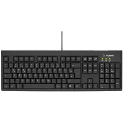 KeySonic KSK-8008U-IP (DE, Kabelgebunden), Tastatur, Schwarz