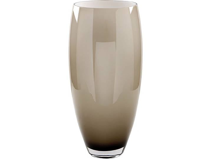 Tischvase GILDE Vase Africa , braun, grau, B:18cm H:40cm T:18cm, Glas, Vasen, Tischvase