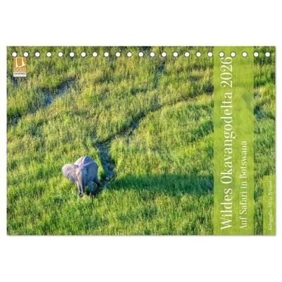 Wildes Okavangodelta (Tischkalender 2026 DIN A5 quer), CALVENDO Monatskalender
