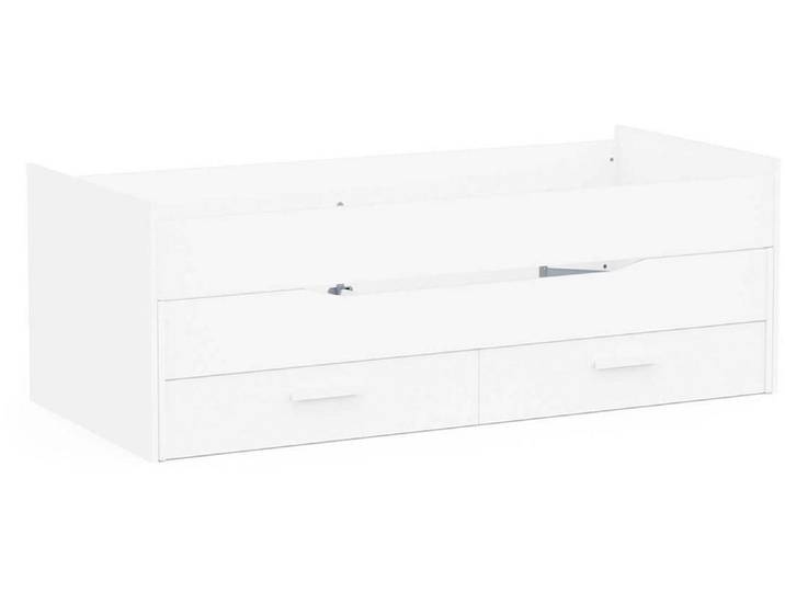 Einzelbett DEMEYERE GROUP, weiß, B:95,3cm H:72,8cm L:207,9cm, Betten, Einzelbett
