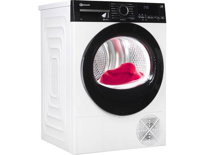 BAUKNECHT Wärmepumpentrockner TR SUPER ECO 8C , Energieeffizienz: C, schwarz-weiß (weiß), B:59,8cm H:84,6cm T:60,7cm, Trockner, Adaptive Dry – optimiert Programme mit KI-Algorithmen, Wärmepumpentrockner