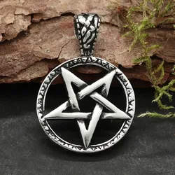 Drachensilber Drudenfuß Schmuck Anhänger aus 925 Silber Pentagramm - Silber