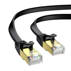 MobileKing 15 m Flach CAT 8 LAN-Kabel Schwarz – Hochgeschwindigkeits-Ethernetkabel bis 40 Gbit/s, S/FTP, ultradünn & flexibel