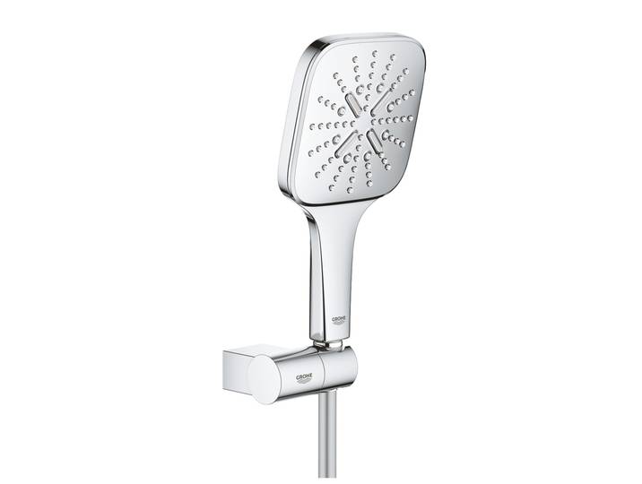 Rainshower Smartactive 130 Cube Douchette à main avec support mural + Flexible 1,5m, Chrome (26588000)