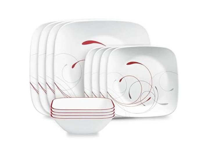 Corelle Square Splendor Geschirr-Set, 12-teilig, Service für 4
