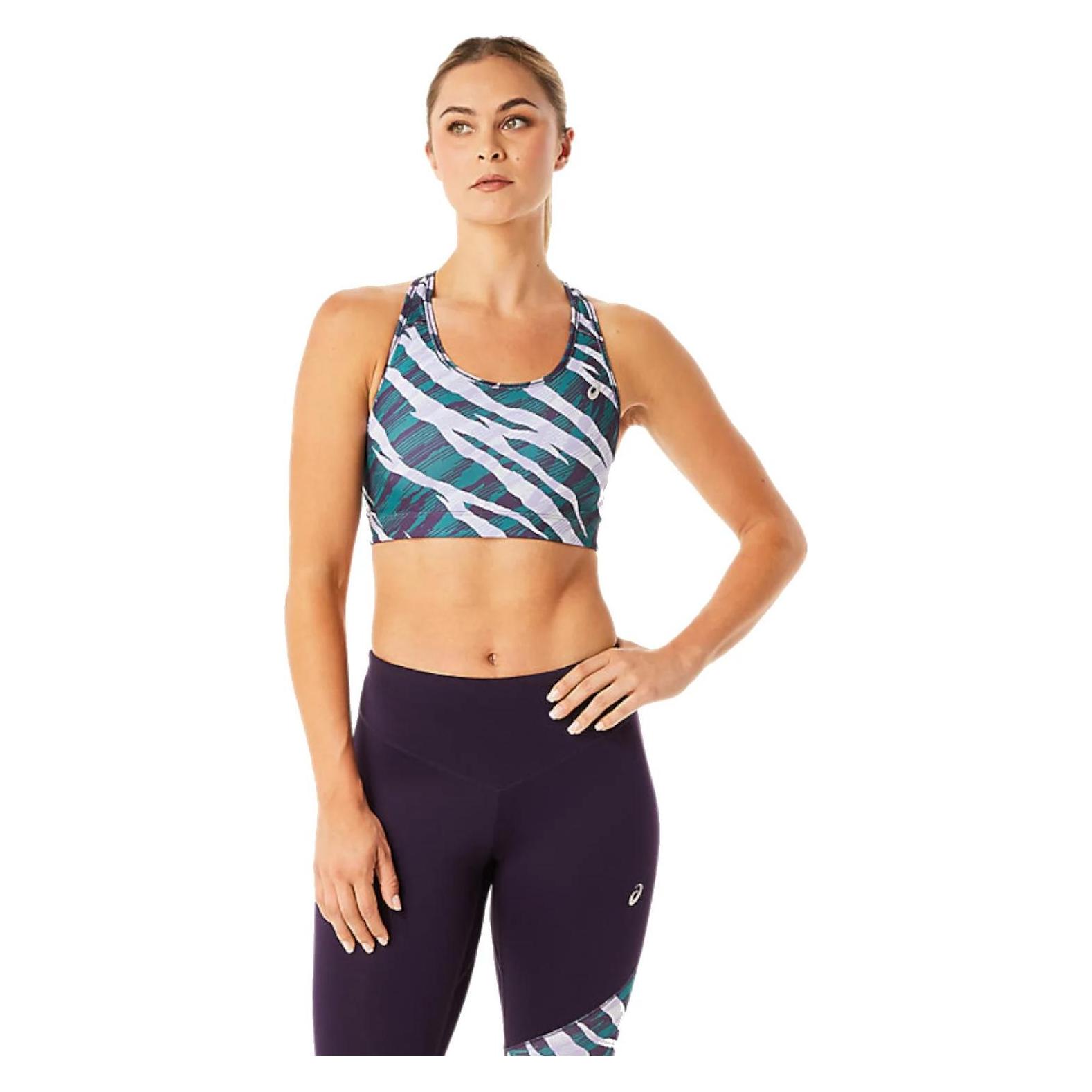 ASICS Wild Camo Bra Lady Night Shade/Velvet Pine (L) (2012C376-500)