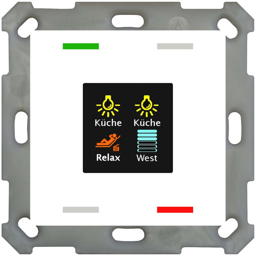 MDT technologies Taster Smart 55 4-fach Farbdisplay, rws/glä BE-TAS5504.01)