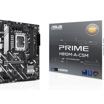 ASUS Mainboard "PRIME H810M-A-CSM", schwarz-weiß (schwarz), B:26,8cm H:5,3cm T:27,1cm, Mainboards