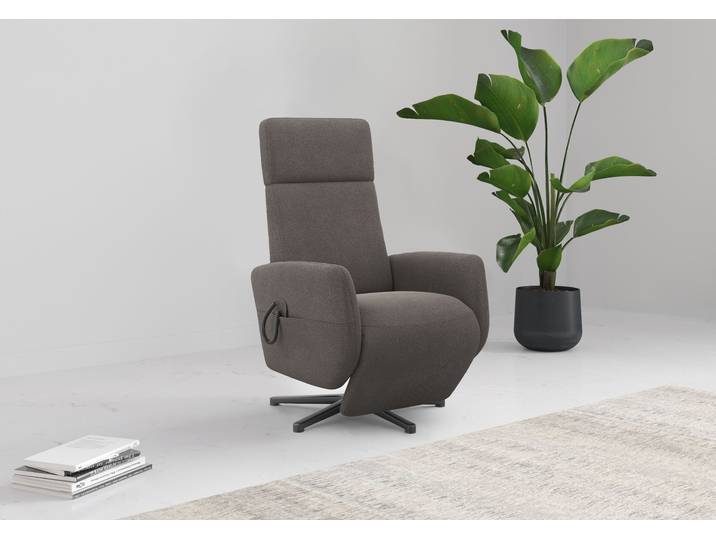 TV-Sessel GOODPRODUCT Rochelle, inkl. Kopfteilverstellung & 360 Drehfunktion , grau (fango), B:71cm H:110cm T:82cm, 100% Polyester, Sessel, TV-Sessel, wahlweise mit 2 Motoren, Akku & Aufstehhilfe
