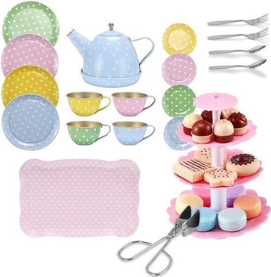 FUQUN 36-delige metalen kindertheeset voor rollenspellen