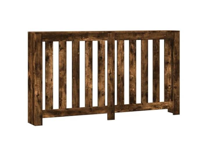 vidaXL Cache-radiateur chêne fumé 149x20x82 cm Bois d'ingénierie\, Bouchon de radiateur\, Cache-radiateur Haut\, radiateur à Profil réduit