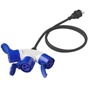 ProPlus CEE-Adapter 373513DE, Länge 1,5 m, Schutzkontakt 230V auf CEE 16A / 230V, IP44