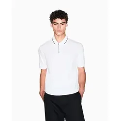 A|X Armani Exchange für Herren. XM001557AF10363U0009 Polo Elastisch weiß (S), Lässig, Baumwolle, Kurzarm