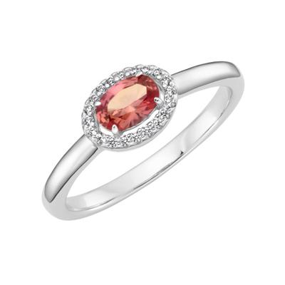 Silberring "Ziersteine, Zirkonia weiß, Silber 925" Gr. 56, orange, GIORGIO MARTELLO MILANO, Fingerringe, Herren, 56, Silber 925 (Sterlingsilber), Silberring