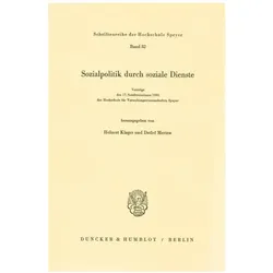 Sozialpolitik durch soziale Dienste., Fachbücher von Helmut Klages, Detlef Merten