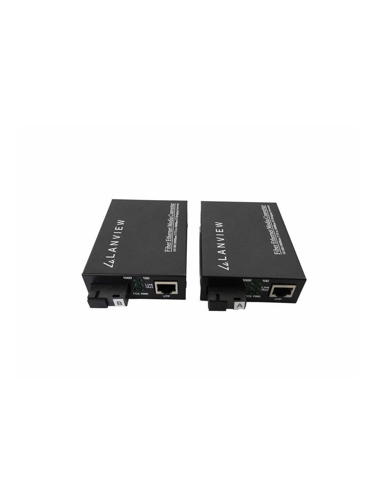 Lanview - transmitter and receiver - fibre media converter - 1GbE