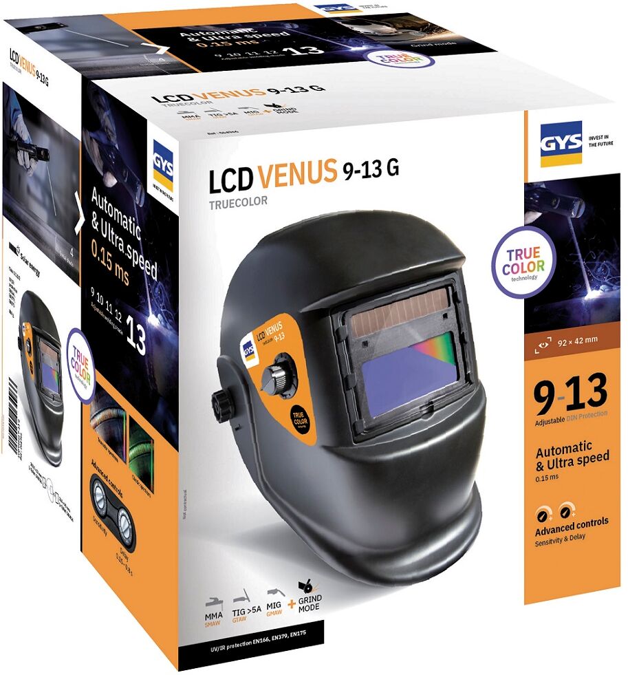 Masque de soudeur LCD VENUS 9/13 G TRUE COLOR GYS 064966