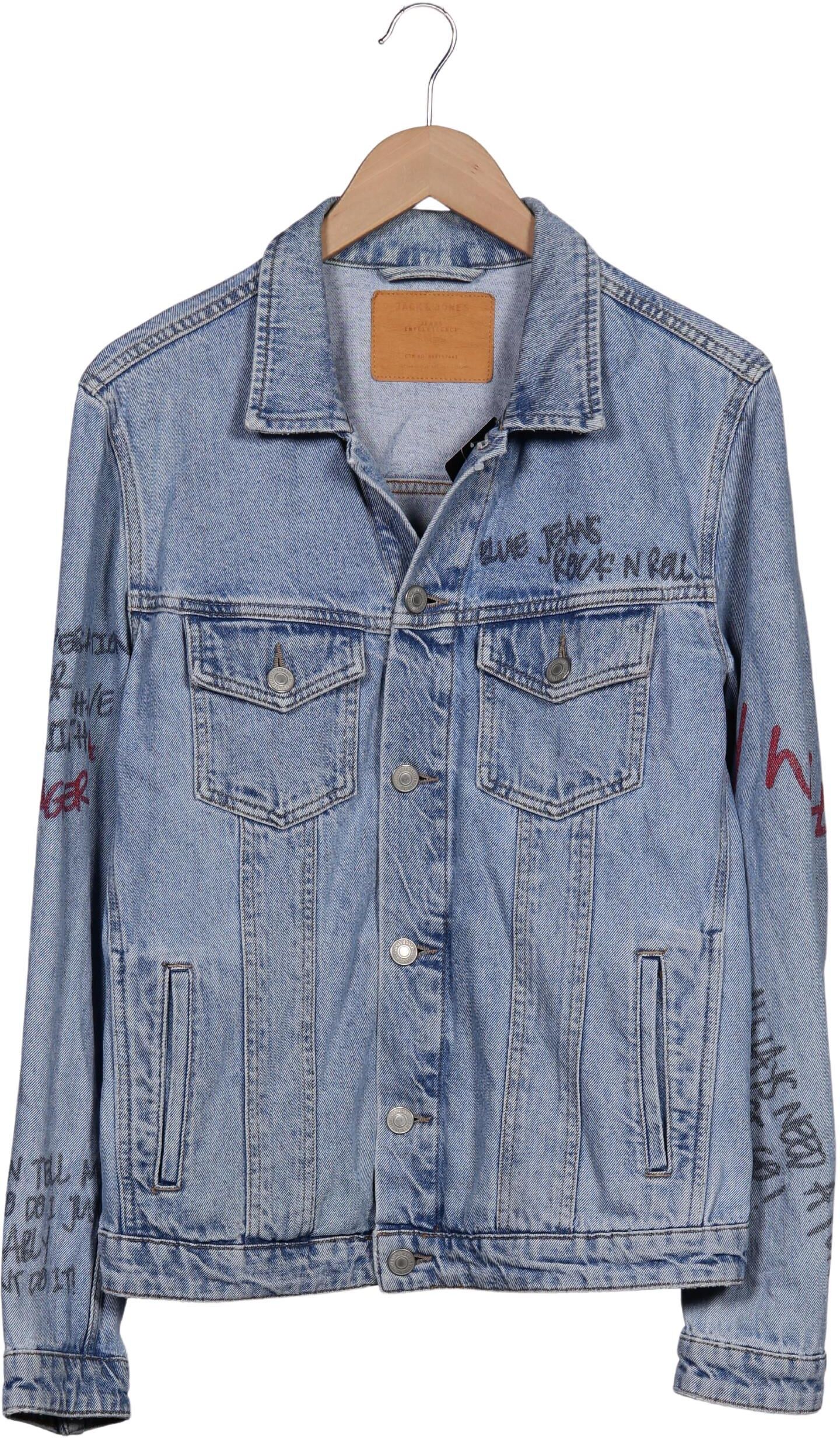 Jack & Jones Herren Jacke, Hellblau, Gr. M, Baumwolle - Second Hand