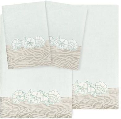 Authentic Hotel and Spa Shell Row 4 PC Towel Set