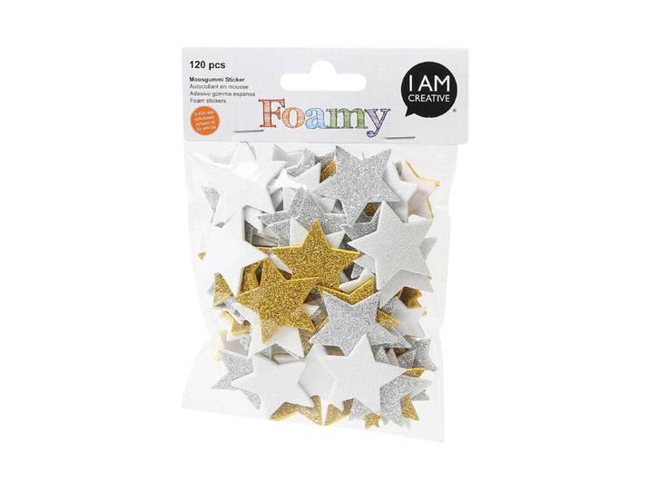 Foamy, Glitter Sterne, 120 Stk.