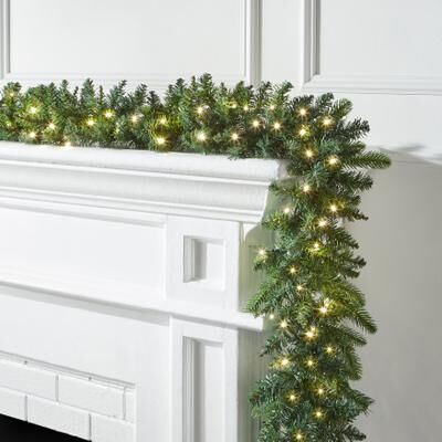 Pre-Lit Arrow-Tip 6' Garland by BrylaneHome in Lights Christmas Garland