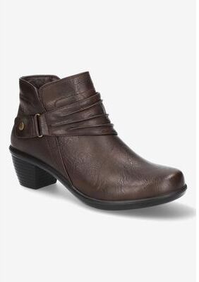 Women's Damita Booties by Easy Street in Brown (Size 11 M)