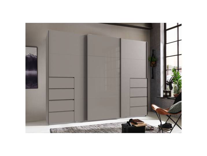 Kleiderschrank Cathy SAHARAGRAU + GLAS SAHARAGRAU Mischholz B 270 cm