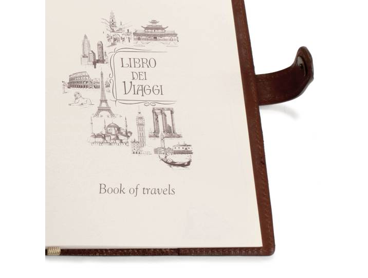 Notizbuch PIKÉ PIKÉ Damen, Herren BUON VIAGGIO echt Leder, Made in Italy , braun, Notizbücher, Notizbuch, elastisch