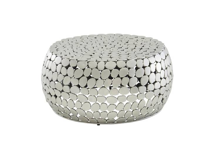 Mid.you Couchtisch, Silberfarben, Metall, rund, rund, 66x32x66 cm, Wohnzimmer, Wohnzimmertische, Couchtische, Couchtische rund