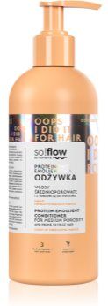 so!flow Medium Porosity Hair Protein-Emollient Conditioner condicionador hidratante e calmante anti-frizz 400 ml. Medium Porosity Hair Protein-Emollient Conditioner