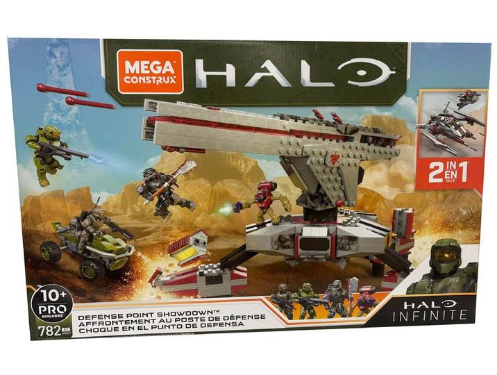 MEGA Halo Infinite Defense Point Showdown 2 in 1, Luftabwehrgeschütz, Verte Konstruktions-Spielset