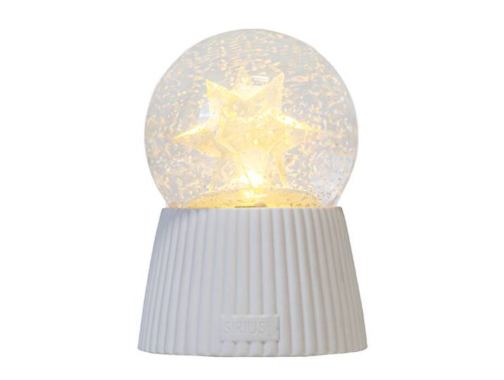 LED-Schneekugel Capella Star (Stern) Sirius weiß, 14.5 cm
