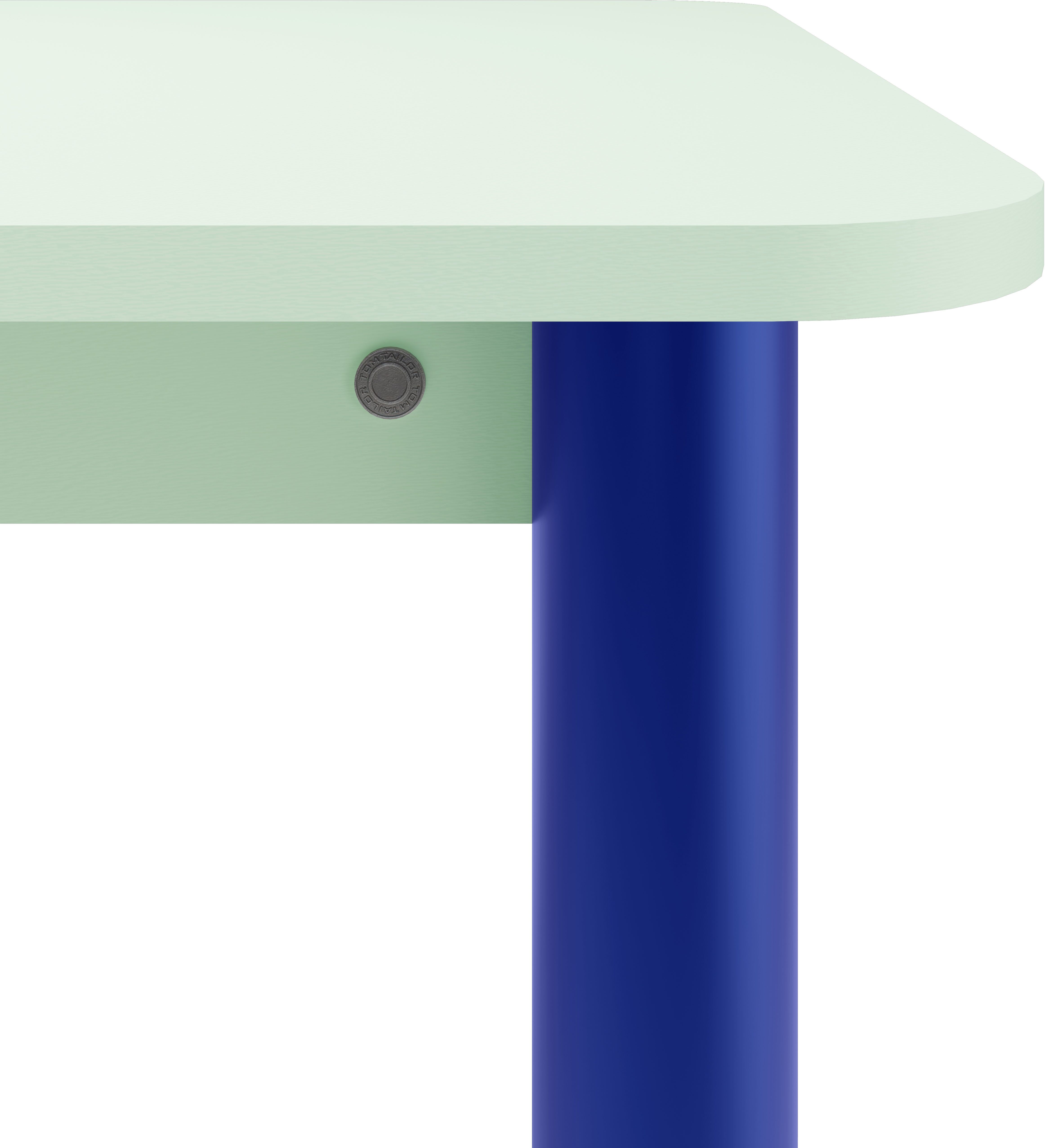 Esstisch TOM TAILOR HOME "COLOR TABLE", blau (fresh sage 08, cobalt blau 04, fresh sage 08), B:140cm H:76cm T:90cm, Tische, Esstisch, Esstisch, 4-Fuss, 3 Grössen, 3 Dekorfarben, 4 Fussfarben, ABS-Kante fresh sage 08, cobalt blau 04, fresh sage 08 B/H/T: 1