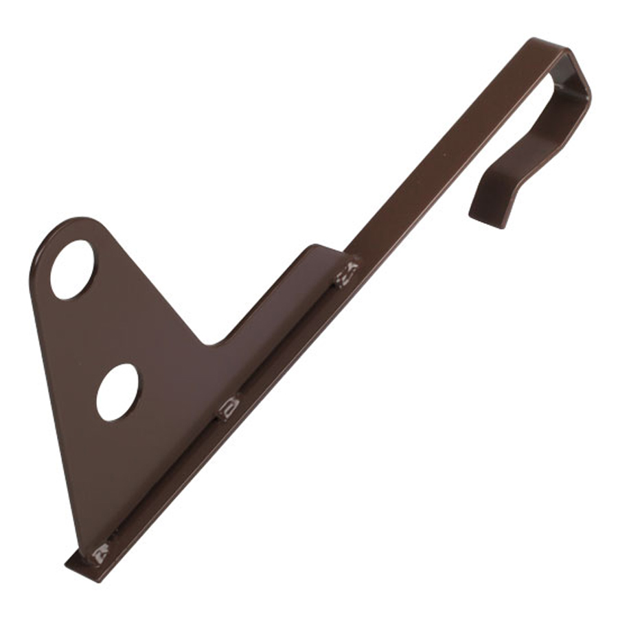Www Universal-Schneefangrohrstütze für Großflächenziegel ab 44cm länge, Klemm-Montage, braun