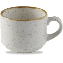 Churchill Stonecast Barley White Cappuccino Tasse Stabelbar 22cl Stonecast