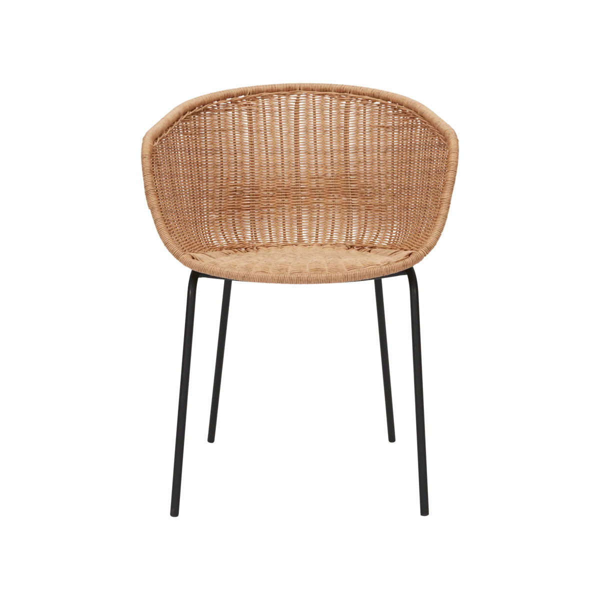 House Doctor Hapur armstoel - naturel - metaal en rattan