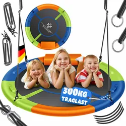 KESSER® Nestschaukel Tellerschaukel Hängeschaukel Rundschaukel Schaukel verstellbar Garten-Schaukel Kinderschaukel Indoor - Outdoor-Schaukel für Kinder & Erwachsene